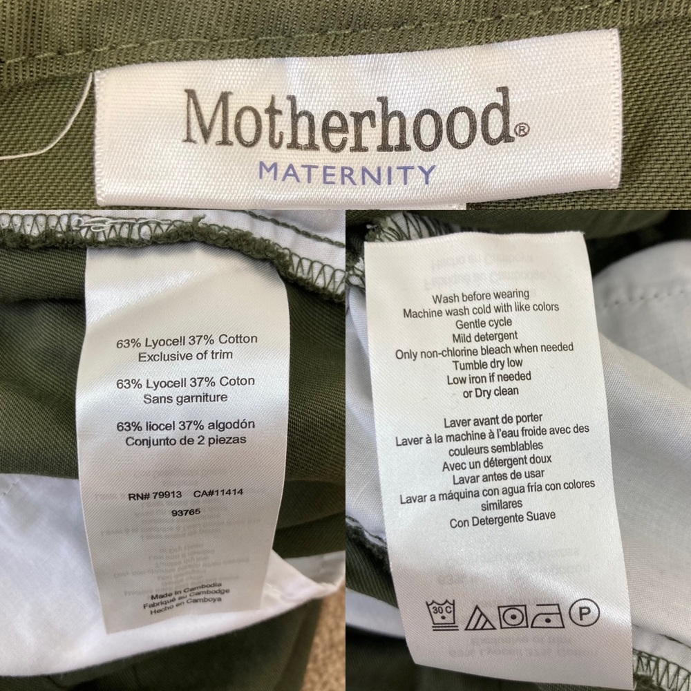Motherhood Maternity Army Green Cargo Jumpsuit NWT - Picture 2 of 15
